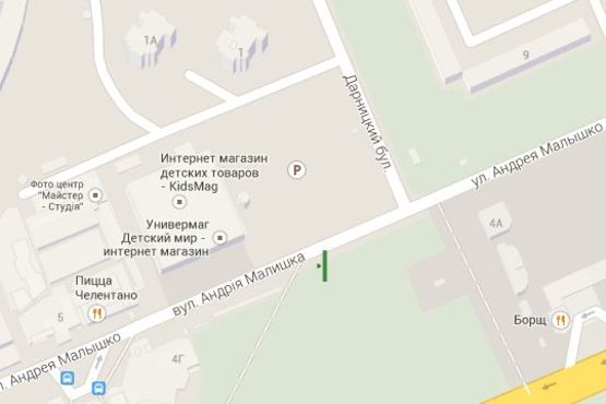 Схема рекламної площини за адресою Андрія Малишка вул., : навпроти універмагу "Дитячий світ" (в напр. ст.метро "Чернігівська") Схема рекламної площини за адресою Андрія Малишка вул., : навпроти універмагу "Дитячий світ" (в напр. ст.метро "Чернігівська")