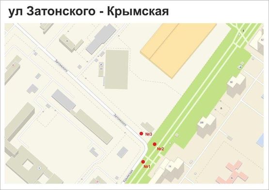 Схема рекламной плоскости по адресу ул Затонского - Крымская № 3 б Схема рекламной плоскости по адресу ул Затонского - Крымская № 3 б
