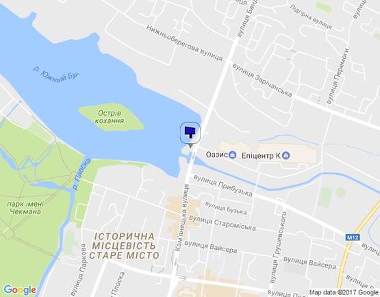 Схема рекламной плоскости по адресу вул.М.Рибалко (над річкою) Схема рекламной плоскости по адресу вул.М.Рибалко (над річкою)