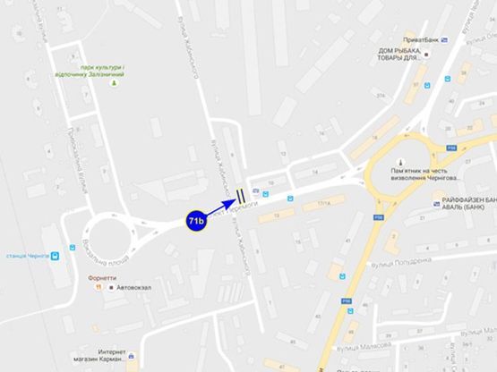 Схема рекламной плоскости по адресу просп. Победы х ул. Жабинского (сторона Б)