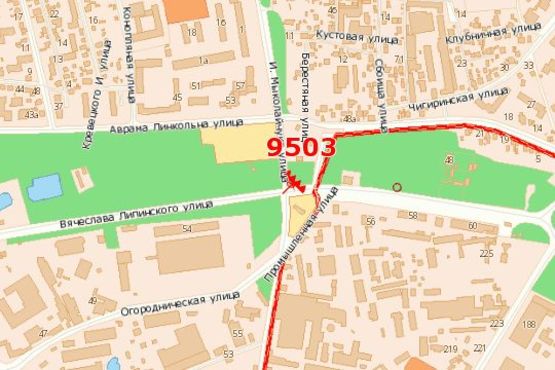 Схема рекламной плоскости по адресу Вячеслава Липинського вул. - Івана Миколайчука вул., (призма) Схема рекламной плоскости по адресу Вячеслава Липинського вул. - Івана Миколайчука вул., (призма)