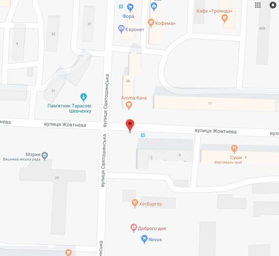 Схема рекламной плоскости по адресу ул.Европейская, на перекрестке с ул.Святошинская