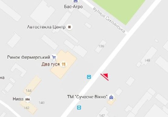 Схема рекламної площини за адресою Смелянская ул., 151