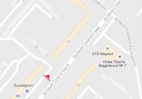 Схема рекламной плоскости по адресу Сумгаитская ул., 24