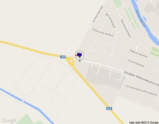 Схема рекламной плоскости по адресу вул Богдана Хмельницького 308 "КПП"