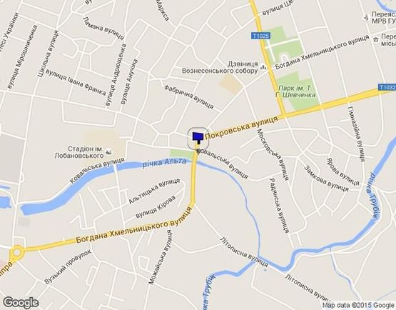 Схема рекламной плоскости по адресу вул. Богдана Хмельницького 73