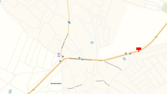 Схема рекламной плоскости по адресу с. Хотяновка, 200 м. после поворота на проул. Валовый