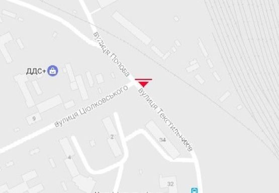 Схема рекламної площини за адресою Циолковского ул. - Текстильщиков ул.