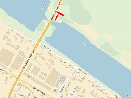 Схема рекламной плоскости по адресу Западноокружная ул., возле АЗС "WOG"