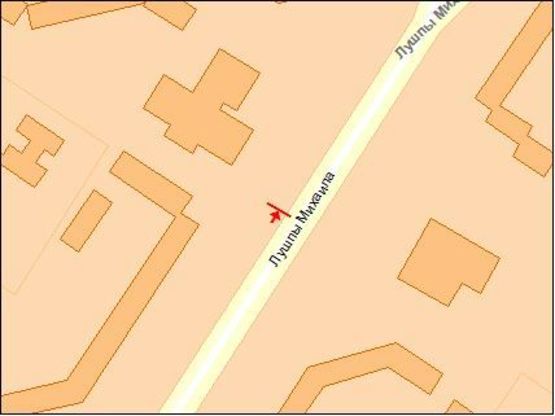 Схема рекламной плоскости по адресу п-т Лушпы/супермаркет/ Схема рекламной плоскости по адресу п-т Лушпы/супермаркет/