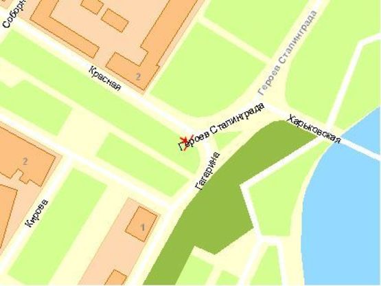 Схема рекламної площини за адресою Красная площадь-парк