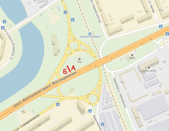 Схема рекламної площини за адресою Воссоединения пр-т (заправка ТНК, ЖД мост) на мост Патона Схема рекламної площини за адресою Воссоединения пр-т (заправка ТНК, ЖД мост) на мост Патона