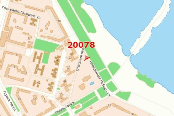 Схема рекламної площини за адресою Набережна Перемоги вул. - Відрадний пров. Схема рекламної площини за адресою Набережна Перемоги вул. - Відрадний пров.