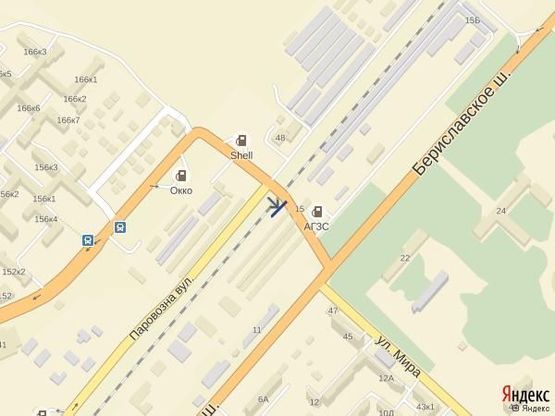 Схема рекламної площини за адресою Ж.переезд с ул.Паровозной на Бериславское ш. Схема рекламної площини за адресою Ж.переезд с ул.Паровозной на Бериславское ш.