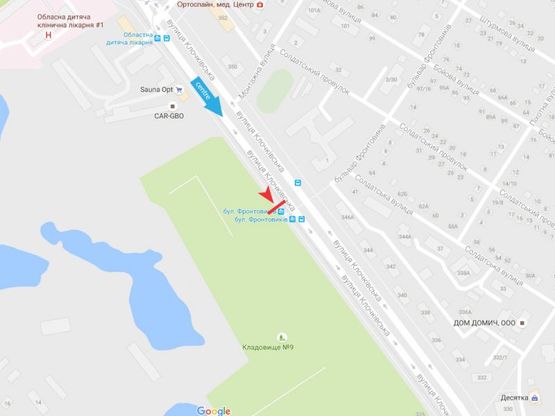 Схема рекламной плоскости по адресу Клочковская ул. - бул. Фронтовиков,  (остановка бул.Фронтовиков), в центр Схема рекламной плоскости по адресу Клочковская ул. - бул. Фронтовиков,  (остановка бул.Фронтовиков), в центр