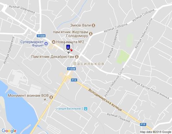 Схема рекламной плоскости по адресу ул. Грушевского,7 (вход АТБ маркет)