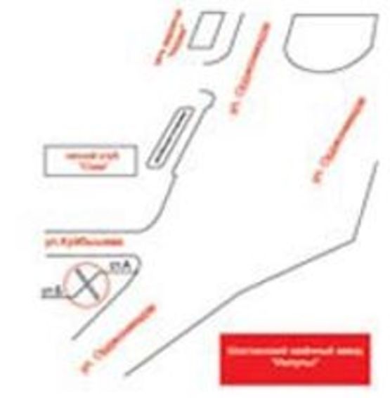 Схема рекламной плоскости по адресу ул.Орджоникидзе,5