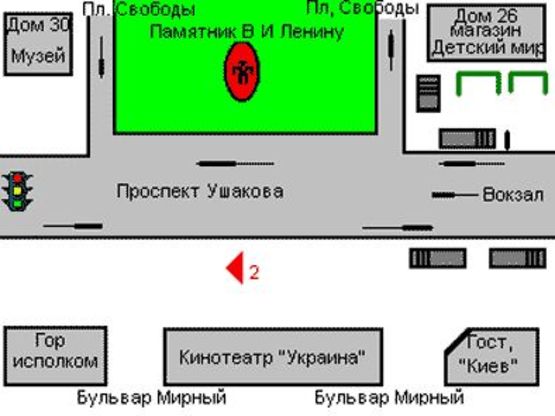 Схема рекламной плоскости по адресу Ушакова просп., 45 Схема рекламной плоскости по адресу Ушакова просп., 45