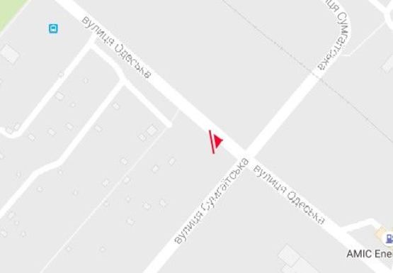 Схема рекламної площини за адресою Сумгаитская ул. - Одесcкая ул.