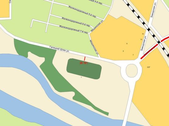 Схема рекламной плоскости по адресу Галицький шлях, навпроти автовокзалу Схема рекламной плоскости по адресу Галицький шлях, навпроти автовокзалу