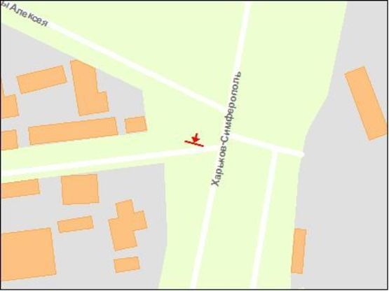 Схема рекламной плоскости по адресу тр. Харьків-Сімферополь - вул.Олексія Поради, ст.А Схема рекламной плоскости по адресу тр. Харьків-Сімферополь - вул.Олексія Поради, ст.А