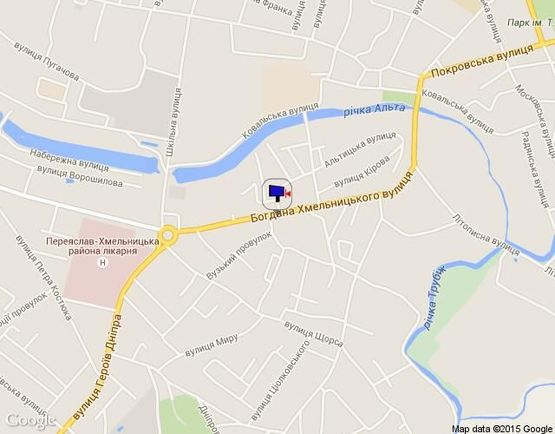 Схема рекламной плоскости по адресу вул. Богдана Хмельницького 111 "Садік №7"