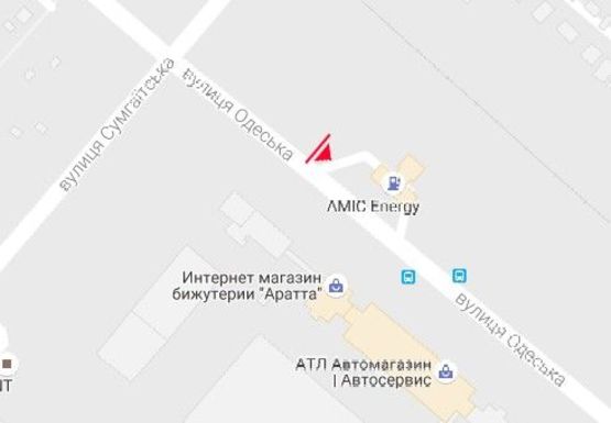 Схема рекламної площини за адресою Одесcкая ул. - Сумгаитская ул. Схема рекламної площини за адресою Одесcкая ул. - Сумгаитская ул.