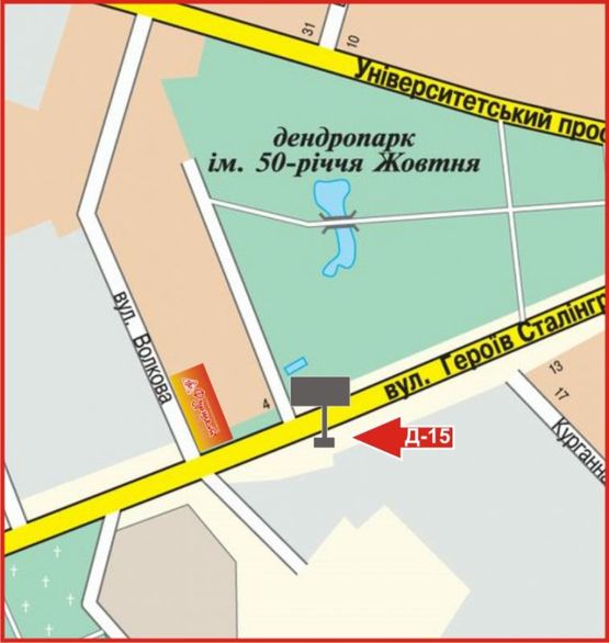 Схема рекламной плоскости по адресу ул.Героев Сталинграда Схема рекламной плоскости по адресу ул.Героев Сталинграда