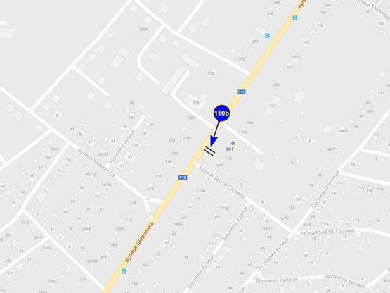 Схема рекламної площини за адресою ул. Шевченко 187 (сторона Б) Схема рекламної площини за адресою ул. Шевченко 187 (сторона Б)