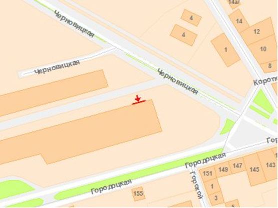 Схема рекламної площини за адресою вул.Чернівецька Схема рекламної площини за адресою вул.Чернівецька