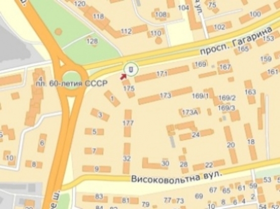 Схема рекламної площини за адресою Гагарина пр. Схема рекламної площини за адресою Гагарина пр.