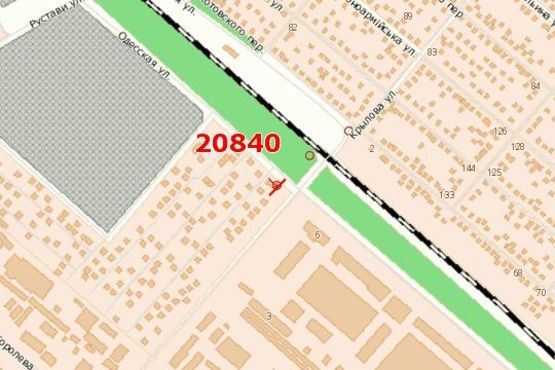 Схема рекламної площини за адресою Одеська вул. - Сумгаїтська вул. Схема рекламної площини за адресою Одеська вул. - Сумгаїтська вул.