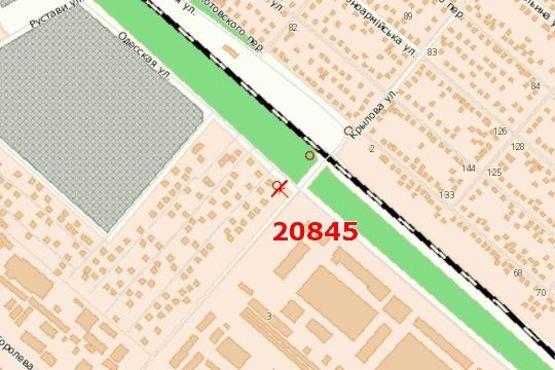 Схема рекламной плоскости по адресу Одеська вул. - Сумгаїтська вул. Схема рекламной плоскости по адресу Одеська вул. - Сумгаїтська вул.