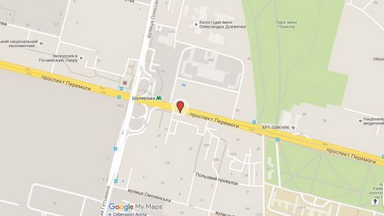 Схема рекламной плоскости по адресу пр. Победы, 45, ост. "ст.м. Шулявка" Схема рекламной плоскости по адресу пр. Победы, 45, ост. "ст.м. Шулявка"