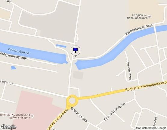 Схема рекламной плоскости по адресу вул. Шкільна (Киевская площадка)