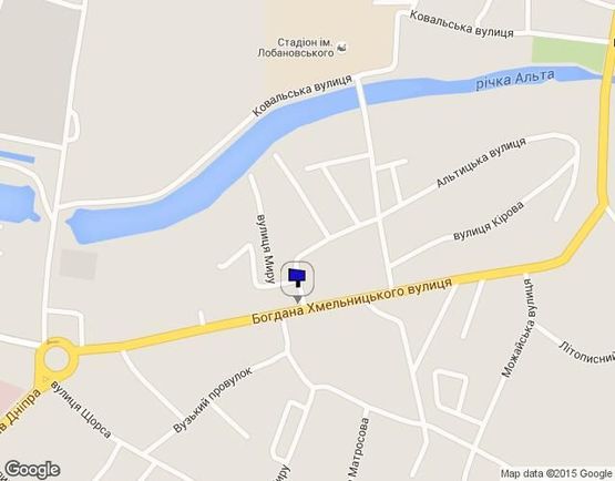 Схема рекламної площини за адресою вул. Богдана Хмельницького (около д/с №7")