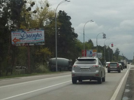 Схема рекламной плоскости по адресу Р-01 Киев-Конча-Заспа-Обухов 31 км.800 м.(В)