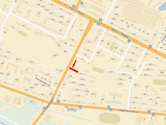 Схема рекламної площини за адресою Свободы ул., 9а Схема рекламної площини за адресою Свободы ул., 9а