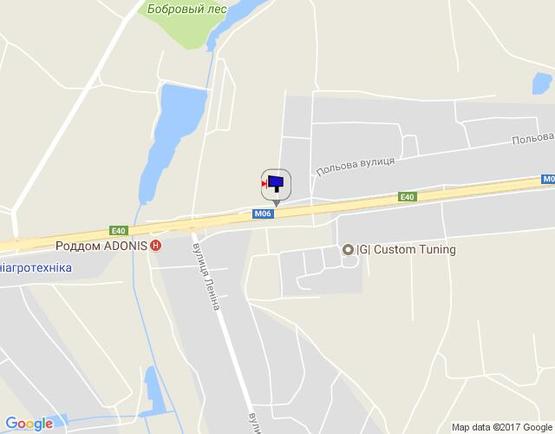 Схема рекламної площини за адресою с. Любимівка, траса М-06 Київ-Чоп (Житомир), км 34+800 право