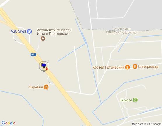 Схема рекламной плоскости по адресу Новообухівська траса, возле ресторана "Танжер", км 25+700 праворуч