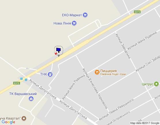 Схема рекламной плоскости по адресу м. Буча, траса М07, км 30+050 право, вул. Нове Шосе, біля ТЦ Модуль, Нова Лінія, ЕКО Маркет