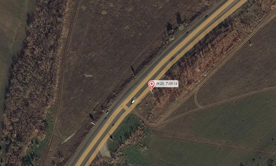 Схема рекламної площини за адресою р-н оптового овощного рынка и на въезде в г. Славянск (направление на Славянск)