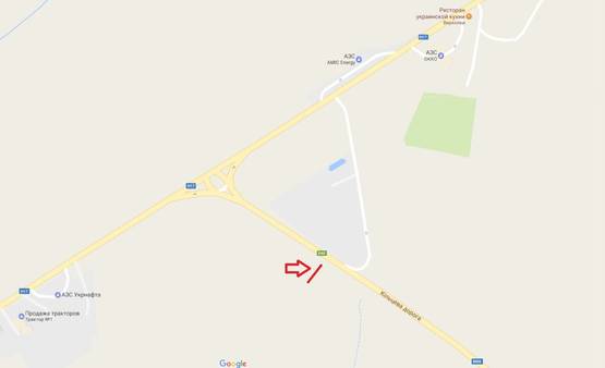 Схема рекламной плоскости по адресу Обїздна М-06, Київ-Чоп, перед виїздом на трасу Н-17 поворот на Гамалієвку в сторону Винник (привий) Схема рекламной плоскости по адресу Обїздна М-06, Київ-Чоп, перед виїздом на трасу Н-17 поворот на Гамалієвку в сторону Винник (привий)