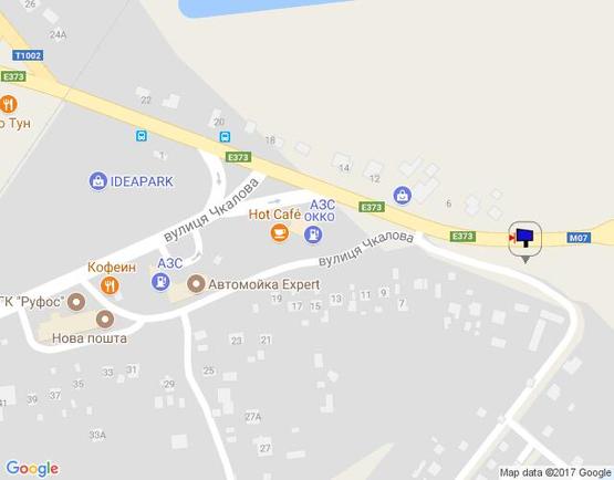 Схема рекламної площини за адресою м. Ірпінь, траса М-07, км 23+400 ліво, вул. Свято-Покровська, 2а