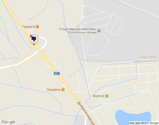 Схема рекламної площини за адресою Новообухівська траса, перед поворотом на c. Креничі, Ходосіївку, км 25+100 право Схема рекламної площини за адресою Новообухівська траса, перед поворотом на c. Креничі, Ходосіївку, км 25+100 право