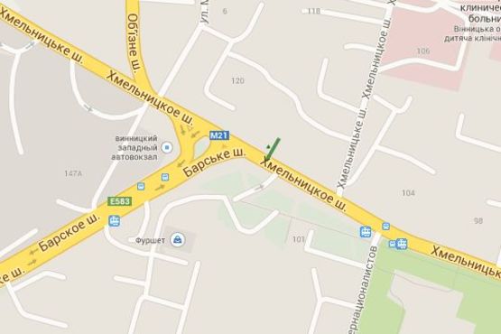 Схема рекламной плоскости по адресу Хмельницьке шосе - Барське шосе Схема рекламной плоскости по адресу Хмельницьке шосе - Барське шосе