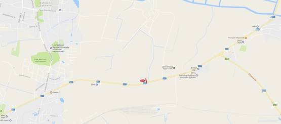 Схема рекламної площини за адресою Обїздна М-06, Підїзд до м.Львова, біля гот. Древній Град в сторону Київа (нижній)