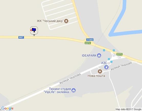 Схема рекламной плоскости по адресу м. Буча, траса М07, км 24+750 право, вул. Шевченка, в'їзд в Гостомель з Бучі,  500м до разв'язки Ірпінь -Гостомель- Київ