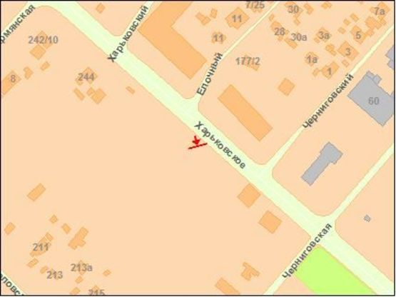 Схема рекламної площини за адресою Харькoвскoе шoссе 177 к Бориспольской пл