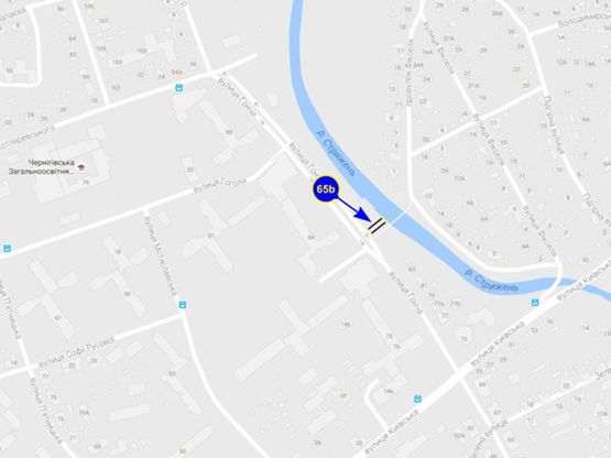 Схема рекламної площини за адресою ул. Горького, 84 (сторона B)